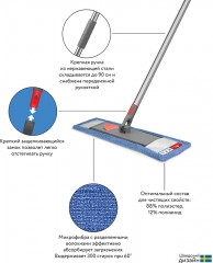 Швабра с телескопической ручкой и сменной насадкой - Фото 2