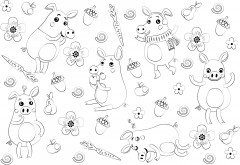 Коврик для творчества «Хрюшки» - Фото 1