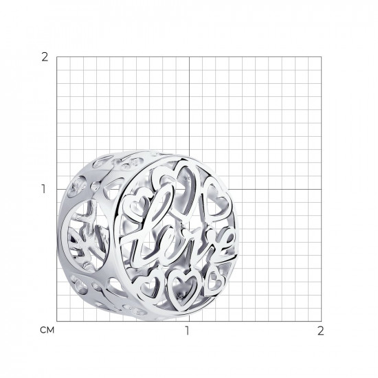 Подвеска из серебра с родированием