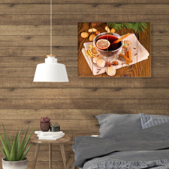 Картина по номерам на дереве «Зимний чай с корицей» - Фото 2