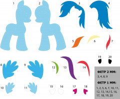 Игрушка из фетра «My Little Pony. Рэйнбоу Дэш» - Фото 3