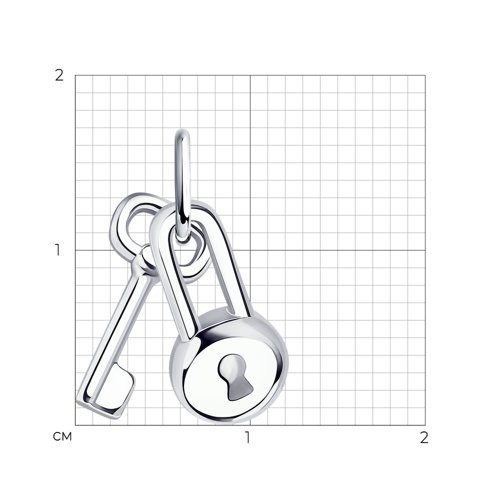 Подвеска из серебра с родированием