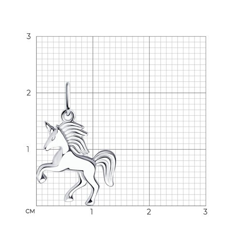 Подвеска из серебра с родированием