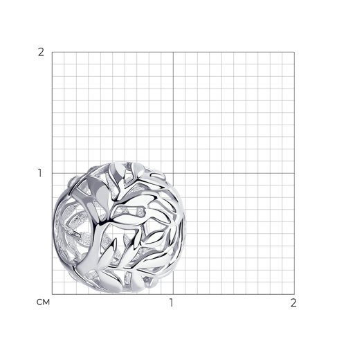 Подвеска из серебра с родированием