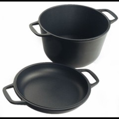 Кастрюля-казан с крышкой-сковородой - Фото 1