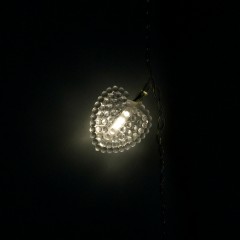 Гирлянда «Бахрома» Сердце, 2х1,5 м, LED-124-220V, теплый белый - Фото 1
