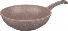 Сковорода-вок с крышкой «Коричневый мрамор» - Фото 2