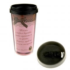 Термокружка "Жизнь слишком коротка, что бы тратить ее на диеты" 400 мл - Фото 9