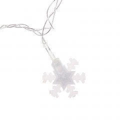 Гирлянда «Метраж», 5 м с насад. «Снежинка малая матовая», LED-20-220V, красный-зеленый/красный-синий - Фото 3