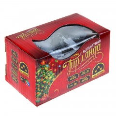 Гирлянда «Метраж», 5 м с насад. «Снежинка малая матовая», LED-20-220V, красный-зеленый/красный-синий - Фото 1