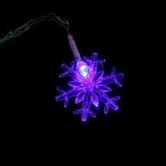 Гирлянда «Метраж», 5 м с насадкой «Снежинки большие», LED-20-220V, мультицвет - Фото 4