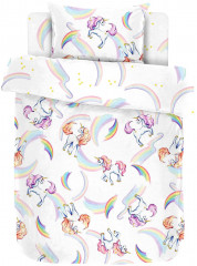 Комплект постельного белья «Единорожки на радуге» - Фото 1