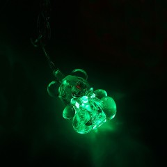 Гирлянда «Метраж» с насадкой «Мишка» 5 м, LED-20-220V, красный-зеленый/красный-синий - Фото 4