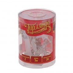 Гирлянда «Метраж» с насадкой «Звезды» 3 м, LED-20-3,6V, мультицвет - Фото 1