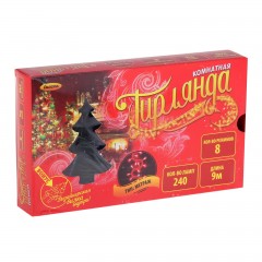 Гирлянда «Метраж» 9 м, 240 ламп, 220V, зеленый - Фото 1