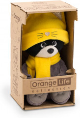 Игрушка мягкая «Енотик Дэнни в шапке-котёнок» - Фото 1