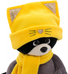 Игрушка мягкая «Енотик Дэнни в шапке-котёнок» - Фото 4