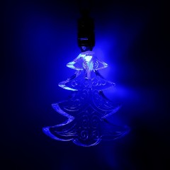 Подвеска световая «Елка», 8 см, 1 LED - Фото 1