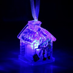 Игрушка световая «Домик деда Мороза», 1 LED, мультицвет - Фото 2