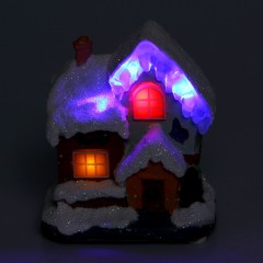 Фигурка светящаяся «Новогодний домик», 9,5х7х10 см, 4 LED - Фото 2