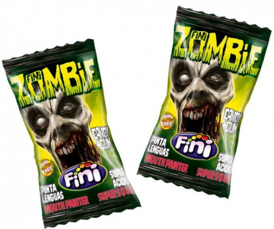 Карамель леденцовая с жевательной резинкой Zombie