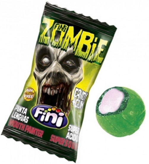 Карамель леденцовая с жевательной резинкой Zombie