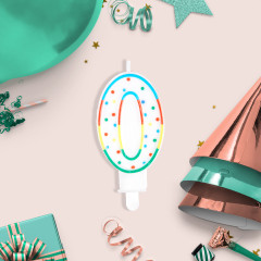 Свеча для торта «Цифра 0» - Фото 3