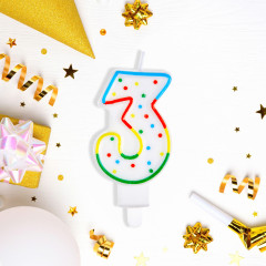 Свеча для торта «Цифра 3» - Фото 3