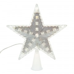 Фигура «Звезда белая ёлочная», 17Х17 см, 20 LED, 240V, мультицвет - Фото 2