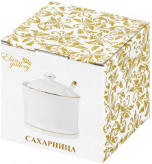 Сахарница с ложкой «Снежинка с золотом» - Фото 2