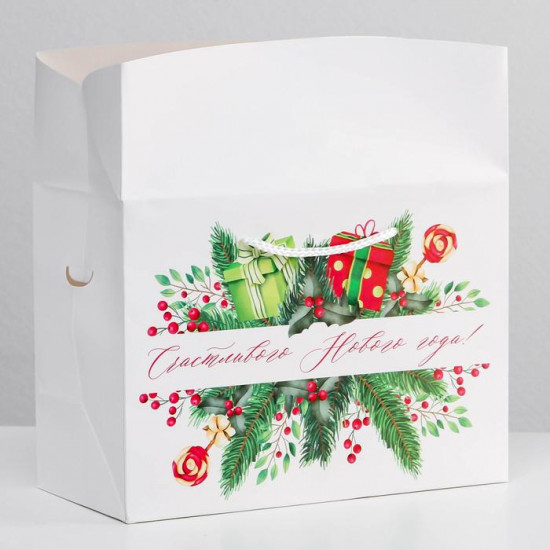 Пакет-коробка «Счастливого Нового года»