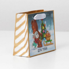 Пакет подарочный крафтовый «Тёплые объятия» - Фото 2