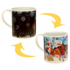 Кружка-хамелеон «Дед Мороз на тройке», 250 мл - Фото 5