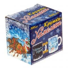 Кружка-хамелеон «Дед Мороз на тройке», 250 мл - Фото 3