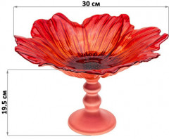 Блюдо на ножке «Алые маки» - Фото 1