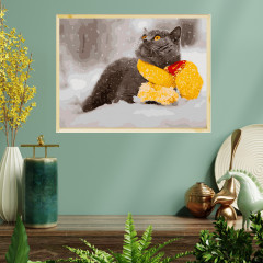 Картина по номерам «Британец в шарфе» - Фото 2