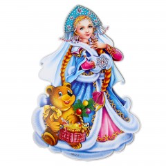 Плакат «Снегурочка с&nbsp;мишкой» (экстра-большой) - Фото 1