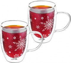 Набор кружек с двойными стенками «Снежинки» - Фото 1