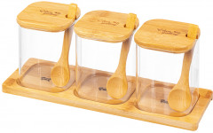 Набор банок для специй на подставке с ложками «Crystal glass» - Фото 3