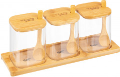 Набор банок для специй на подставке с ложками «Crystal glass» - Фото 8