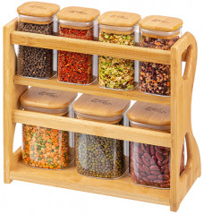 Набор банок для хранения на подставке «Crystal glass» - Фото 4