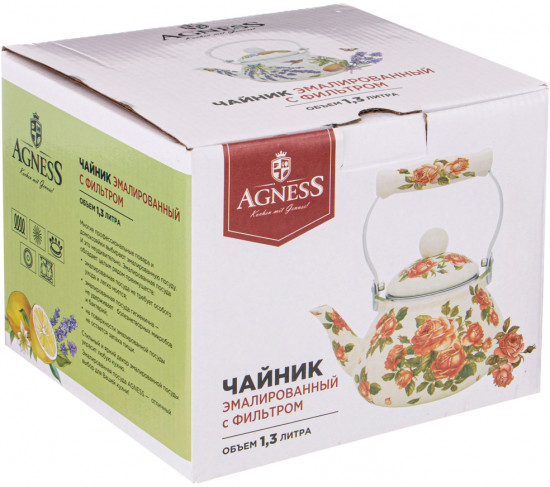 Чайник эмалированный «Корейская роза»