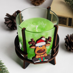 Свеча ароматическая на подставке «Новогодний лось» - Фото 1