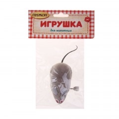 Мышь заводная, 7 см, серая - Фото 1