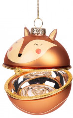 Шар ёлочный открывающийся «Лисичка» - Фото 1