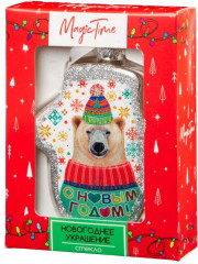 Игрушка ёлочная «Белый мишка» - Фото 1