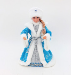 Игрушка новогодняя «Снегурочка в голубой шубе и белой шапке» - Фото 1