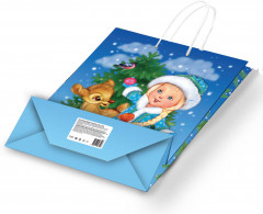 Пакет подарочный «Снегурочка с олененком» - Фото 2