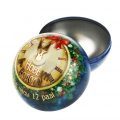 Подарочная банка жестяная-шар «Куранты» - Фото 1