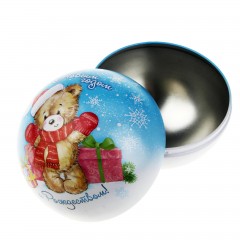 Подарочная банка жестяная-шар «Мишка» - Фото 1